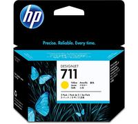 HP 711 CZ136A 3-Pack Yellow 29 ml Genuine HP Ink Cartridge with Original HP Ink, for HP DesignJet T120, T125, T130, T520, T525, T530 Large Format Plotter Printers and HP 711 DesignJet Printhead