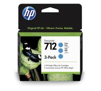 HP 712 3-pack 29-ml Cyan DesignJet Ink Cartridge - 2027