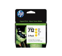 HP 712 3ED79A 3-pack Yellow 29-ml Genuine HP Ink Cartridge with Original HP Ink