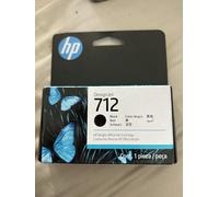HP 3ED70A Original HP 712 Black Ink Cartridge - 3ED70A Designjet Ink, 38ml