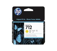 HP 3ED69A Original HP 712 Yellow Ink Cartridge - 3ED69A Designjet Ink, 29ml