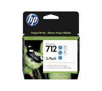 Original HP 712 Cyan 3-Pack of Ink Cartridge (3ED77A)