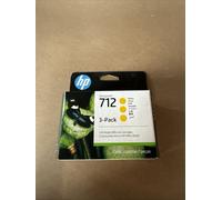 HP 712 3ED79A 3-pack Yellow 29-ml Genuine HP Ink Cartridge - Expired July 2026