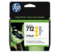 HP 712 DesignJet Ink Cartridge 3ED79A 29 ml Yellow Pack of 3