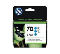 HP 712 3-pack 29-ml Cyan DesignJet Ink Cartridge - 2027