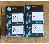 HP 712 Genuine Original Ink Cartridges Set Black, Cyan, Magenta, Yellow