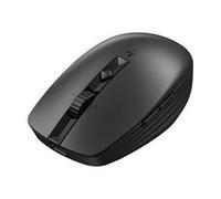 HP 715 - mouse - multi-device, rechargeable - Bluetooth 3.0, 2.4 GHz - black