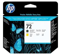 HP 72 Matte Black & Yellow Printhead (C9384A)