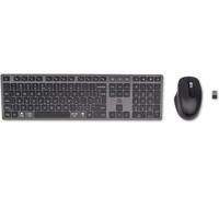 HP 720 Multi-Device Rechargeable Wireless Keyboard and Mouse Combo | Ultra-fast Rechargeable Supercapacitor | Up to 2 Months of Usage from a 3-Minute Charge | 2.4GHz Wireless and Bluetooth | Black