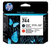 HP 744 Original Printhead F9J88A Matte Black, Chromatic Red