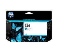 HP 745 130-ml DesignJet Cyan Ink Cartridge