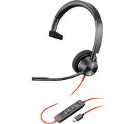 HP Poly Blackwire 3310 Microsoft Teams Certified Headset +USB-C/A Adapter TAA