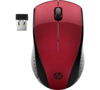 HP PC 220 Wireless Mouse, Blue LED Technology, 1300 DPI Optical Sensor, Contoured Profile Red Matte