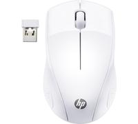HP PC 220 Wireless Mouse, Blue LED Technology, 1300 DPI Optical Sensor, Contoured Profile Bianco