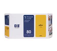 HP 80 Yellow Standard Capacity Original Ink Cartridge (175ml) (C4873A)