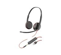 HP 80S11A6 / POLY Blackwire C3225 Stereo USB-A Headband 3.5mm Plug PC Headset