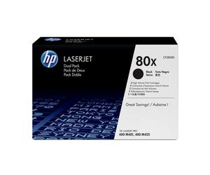 HP 80X 2-pack High Yield Black Original LaserJet Toner Cartridges (CF280XD)
