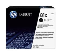 HP 81X High Yield Black Original LaserJet Toner Cartridge. Black toner page yield: 25000 pages Printing colours: Black Quantity per pack: 1 pc(s)