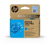 HP 924e EvoMore Cyan Original Ink Cartridge. Cartridge capacity: High (XL) Yield Supply type: Single pack Colour ink page yield: 800 pages Printing colours: Cyan Quantity per pack: 1 pc(s)