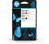 HP 932 Black/933 Cyan/Magenta/Yellow 4-pack Original Inks Standard Yield Black Cyan Magenta Yellow Pigment-based ink Pigment-based ink 8.5 ml 4 ml