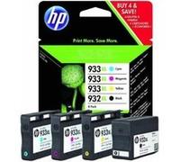 HP 932XL Black & 933XL Cyan Magenta Yellow Ink Cartridge Bundle Pack