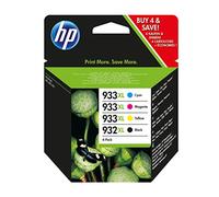 Genuine Original HP 932XL 933XL 4-Pack BK/M/C/Y Printer Ink Cartridges - No Box