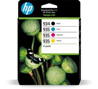 HP 934/935 Black/Cyan/Magenta/Yellow Original Ink Cartridge Multipack (6ZC72AE) - Works with: OfficeJet Pro 6230, 6820, 6830 Printers