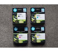HP 934XL BLACK & 935XL CYAN MAGENTA YELLOW INK CARTRIDGES SET. DATE 2024, NEW