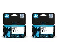 HP 937 (4S6W5NE) Black Original Ink Cartridge - Original - Tintenpatrone OfficeJet Pro 91xx, 97xx,Packaging may vary (Pack of 2)