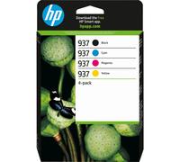 HP 937 Black Cyan Magenta Yellow Ink Cartridge Combo Pack - 6C400NE
