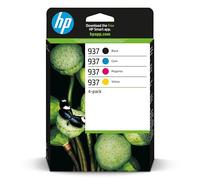 HP 937 Black Cyan Magenta Yellow Ink Cartridge Combo Pack Compatible with HP OfficeJet Pro 9122e 9135e 9125e 9132e 9730e 9120e 9720e 9120b 9117b 9110b 9130b Printers, Pack of 4