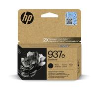 HP 937e EvoMore Black Original Ink Cartridge, High Yield | Compatible with OfficeJet Pro Series 9100, 9700, yield 2500 pages (4S6W9NE)