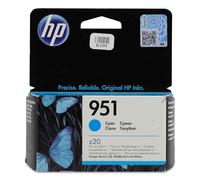 HP 951 Standard Yield Cyan Original Ink Cartridge Page Yield 700 (P/N CN050AE)
