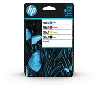 HP 963 4-pack Black/Cyan/Magenta/Yellow Original Ink Cartridges Standard Yield Black Cyan Magenta Yellow Pigment-based ink Pigment-based ink 47.86 ml 5 pc(s)
