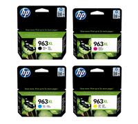 HP 963XL Black Cyan Magenta Yellow Original Ink Cartridges For HP OfficeJet Pro 9010 9010e 9014e 9020 9015e 9019e 9012e 9022 9022e 9015 9019 9014 9016 9012 9025 9025e Printers & Ink Jungle Charity Bag