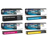 HP 973X Page Wide ( BCM&Y ) Original OEM Toner Cartridges Pro 452, 477, P577