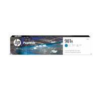 HP 981A Cyan Original Ink Cartridge | Compatible with HP PageWide Enterprise Color 556,MFP 586, yield 6000 pages (J3M68A)