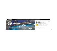 HP 981X Yellow Original Ink Cartridge | Compatible with HP PageWide Enterprise Color 556,MFP 586, yield 10000 pages (L0R11A)