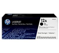 HP Bundle 12A (Yield: 2,000 Pages) Black Toner Cartridge Pack of 2