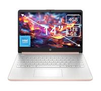HP Business Student Laptop Computer - Windows 11 Pro & Microsoft Office Lifetime | 14 inch HD | AI-Powered, Long Batter Hr N-Serious Laptop| 16GB RAM, 128GB UFS, 256GB Extend Micro SD | Rose Gold