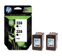 HP CB331EE#241 Original HP 338 Standard Yield Twin Pack Vivera Black Ink Cartridges - CB331E