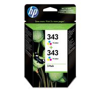 HP CB332EE/343 Printhead cartridge color twin pack. 2x330 pages ISO/IE