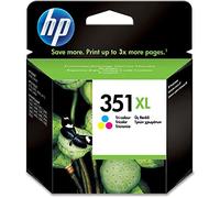 HP CB338EE 351XL High Yield Original Ink Cartridge, Tri-color, Single Pack