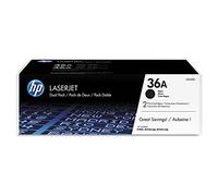 HP CB436AD 36A Original LaserJet Toner Cartridges, Black, Multipack