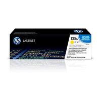 HP CB542A 125A Original LaserJet Toner Cartridge, Yellow, Single Pack