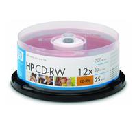 HP CD-RW 4x-12x Blank Discs (80 Minutes/700 MB) - 25 Disc Cake Box