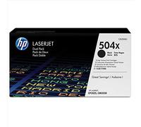 Genuine HP 504XD Dual Pack Black Laserjet Toner Cartridges - CE250XD