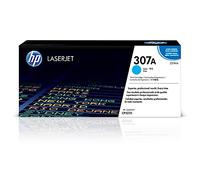 HP CE741A 307A Original LaserJet Toner Cartridge, Cyan, Single Pack