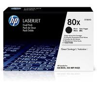 Genuine CF280XD HP 80X High Yield Black Toner Cartridge Pack of 2 A-