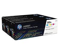 HP 305A Toner Cartridge 4 Colour Set Genuine (CE410A-CE411A-CE412A-CE413A)